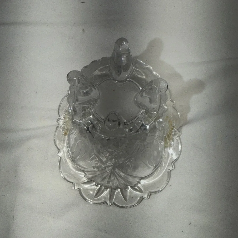 Vintage Crystal 4 Legged Bowl Candy Dish